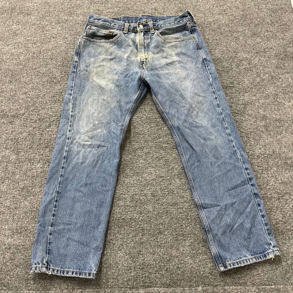 Levi's Jeans Mens Size 34x29 505 Regular Fit Blue Cotton Denim Straight Leg